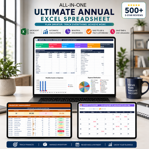 Ultimate Annual Budget Spreadsheet