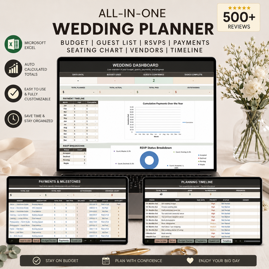 Tableur de planification de mariage